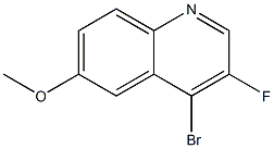 4-bromo-3-fluoro-6-methoxyquinoline Structure