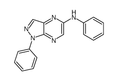 N,1-diphenylpyrazolo[3,4-b]pyrazin-5-amine Structure