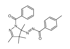 1-benzoyl-5-(p-methylbenzoylazo)-3,4,4,5-tetramethyl-2-pyrazoline Structure