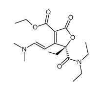 (S)-5-diethylcarbamoyl-4-((E)-2-dimethylamino-vinyl)-5-ethyl-2-oxo-2,5-dihydro-furan-3-carboxylic acid ethyl ester Structure