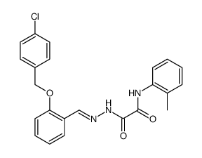 Acetic acid, 2-[(2-methylphenyl)amino]-2-oxo-, 2-[[2-[(4-chlorophenyl)methoxy]phenyl]methylene]hydrazide Structure