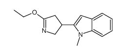 2-(5-ethoxy-3,4-dihydro-2H-pyrrol-3-yl)-1-methylindole结构式