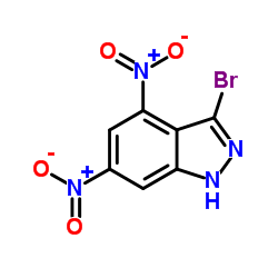 3-Bromo-4,6-dinitro-1H-indazole Structure