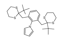 1-[2,6-Bis-(2-tert-butyl-[1,3]dithian-2-ylmethyl)-phenyl]-1H-pyrrole Structure