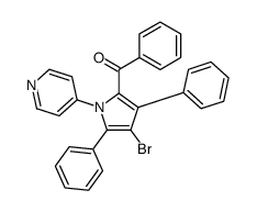 (4-bromo-3,5-diphenyl-1-pyridin-4-ylpyrrol-2-yl)-phenylmethanone Structure