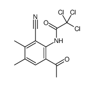 N-(6-acetyl-2-cyano-3,4-dimethylphenyl)-2,2,2-trichloroacetamide结构式