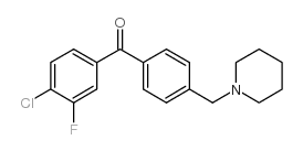 4-CHLORO-3-FLUORO-4'-PIPERIDINOMETHYL BENZOPHENONE结构式