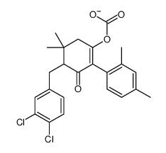 [4-[(3,4-dichlorophenyl)methyl]-2-(2,4-dimethylphenyl)-5,5-dimethyl-3-oxocyclohexen-1-yl] carbonate结构式