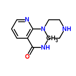 N-Methyl-2-(1-piperazinyl)nicotinamide结构式