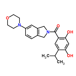 (2,4-Dihydroxy-5-isopropylphenyl)[5-(4-morpholinyl)-1,3-dihydro-2H-isoindol-2-yl]methanone结构式