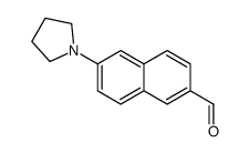 6-pyrrolidin-1-ylnaphthalene-2-carbaldehyde结构式