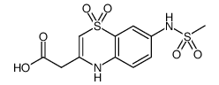 (7-methanesulfonylamino-1,1-dioxo-1,4-dihydro-1λ6-benzo[1,4]thiazin-3-yl)-acetic acid Structure