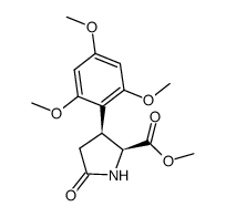 (+)-cis-methyl 5-oxo-3-(2,4,6-trimethoxyphenyl)pyrrolidine-2-carboxylate Structure