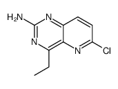 6-chloro-4-ethyl-pyrido[3,2-d]pyrimidin-2-ylamine结构式