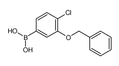 (3-(苄氧基)-4-氯苯基)硼酸结构式