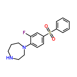 1-[2-Fluoro-4-(phenylsulfonyl)phenyl]-1,4-diazepane结构式