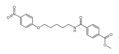 N-[5-(4-nitro-phenoxy)-pentyl]-terephthalamic acid methyl ester Structure