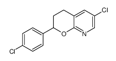 6-chloro-2-(4-chlorophenyl)-3,4-dihydro-2H-pyrano[2,3-b]pyridine Structure