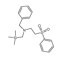 N-benzyl-N-[(trimethylsilyl)methyl]-N-[β-(phenylsulfonyl)ethyl]amine结构式