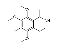 5,7,8-trimethoxy-1,6-dimethyl-1,2,3,4-tetrahydroisoquinoline Structure