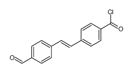 4-[2-(4-formylphenyl)ethenyl]benzoyl chloride结构式