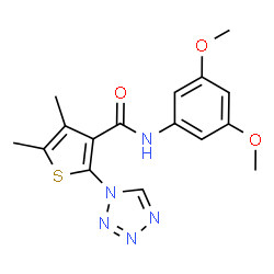 N-(3,5-dimethoxyphenyl)-4,5-dimethyl-2-(1H-tetrazol-1-yl)thiophene-3-carboxamide picture