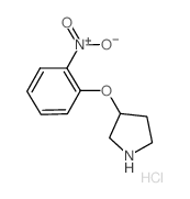 3-(2-Nitrophenoxy)pyrrolidine hydrochloride结构式