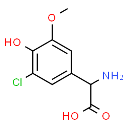 AMINO-(3-CHLORO-4-HYDROXY-5-METHOXY-PHENYL)-ACETIC ACID结构式