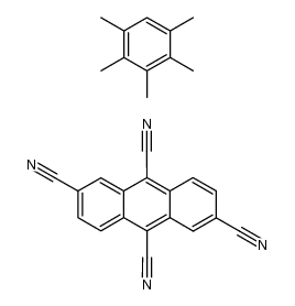 2,6,9,10-tetracyanoanthracene pentamethylbenzene complex Structure