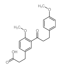 Benzenepropanoic acid,4-methoxy-3-[3-(4-methoxyphenyl)-1-oxopropyl]-结构式