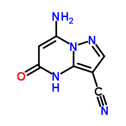 7-Amino-4,5-dihydro-5-oxo-pyrazolo[1,5-a]pyrimidine-3-carbonitrile Structure