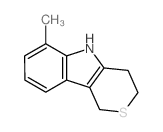 6-methyl-1,3,4,5-tetrahydrothiopyrano[4,3-b]indole结构式