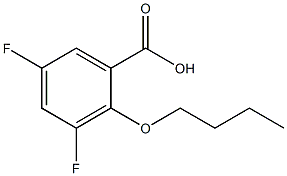 2-n-Butoxy-3,5-difluorobenzoic acid Structure