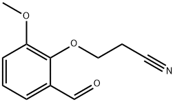 3-(2-formyl-6-methoxyphenoxy)propanenitrile structure