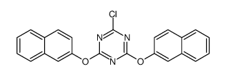 2-chloro-4,6-dinaphthalen-2-yloxy-1,3,5-triazine Structure