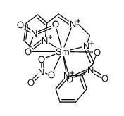 [Sm(bis(2-pyridine carboxaldehyde) ethylenediimine)(NO3)3]结构式