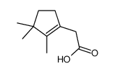 2,3,3-Trimethylcyclopenta-1-ene-1-acetic acid结构式