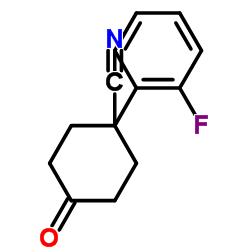 1-(2-Fluorophenyl)-4-oxocyclohexanecarbonitrile Structure