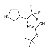 (2,2,2-三氟-1-吡咯烷-3-乙基)-氨基甲酸叔丁酯结构式