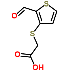 [(2-Formyl-3-thienyl)sulfanyl]acetic acid Structure