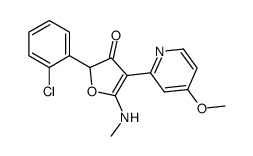 3(2H)-Furanone,2-(2-chlorophenyl)-4-(4-methoxy-2-pyridinyl)-5-(methylamino)- structure