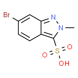 6-bromo-2-methyl-indazole-3-sulfonic acid structure