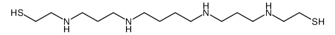 2-[3-[4-[3-(2-sulfanylethylamino)propylamino]butylamino]propylamino]ethanethiol结构式