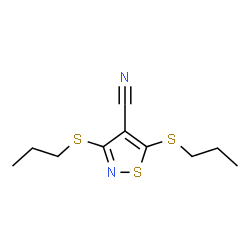 3,5-Bis(propylthio)-4-isothiazolecarbonitrile结构式