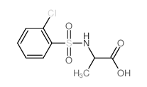 2-([(2-CHLOROPHENYL)SULFONYL]AMINO)PROPANOIC ACID structure