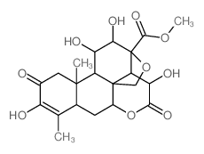 Picras-3-en-21-oic acid,13,20-epoxy-3,11,12,15-tetrahydroxy-2,16-dioxo-, methyl ester, (11b,12a,15b)- structure