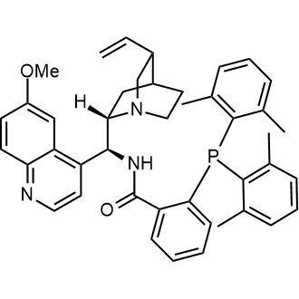 2-[Bis(2,6-dimethylphenyl)phosphino]-N-[(8α,9S)-6′-methoxycinchonan-9-yl]benzamide Structure