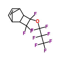 4-(Perfluoropropoxy)-3,3,4-trifluorotricyclo[4.2.1.0~2,5~]non-7-ene结构式