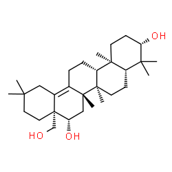 Olean-13(18)-ene-3β,16β,28-triol Structure