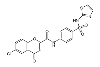 6-chloro-4-oxo-4H-chromene-2-carboxylic acid 4-thiazol-2-ylsulfamoyl-anilide结构式